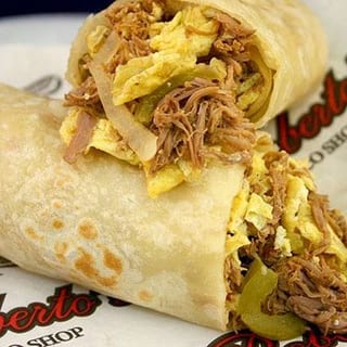 Machaca Breakfast Burrito