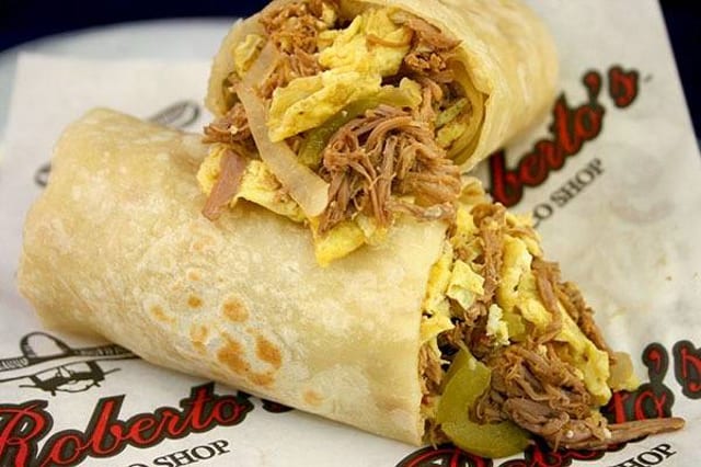 Machaca Breakfast Burrito.