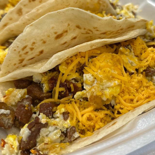 Sausage Breakfast Burrito.
