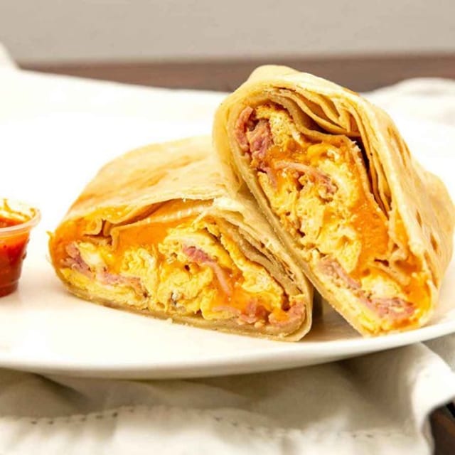 Ham Breakfast Burrito.