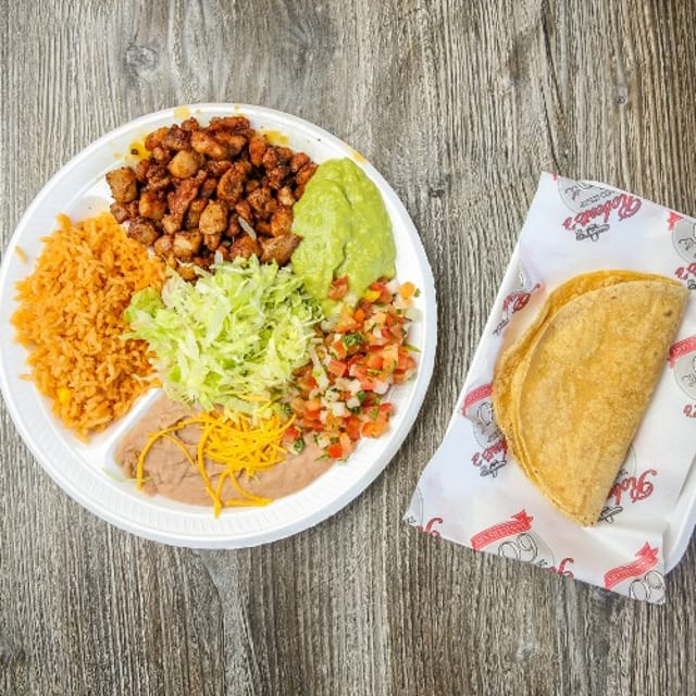 7. CHICKEN Carne Asada Plate.
