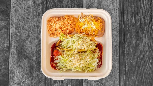 1. Beef Taco, Cheese Enchilada.