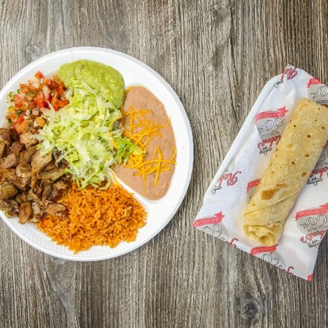 Combo # 10.  Carnitas Plate.